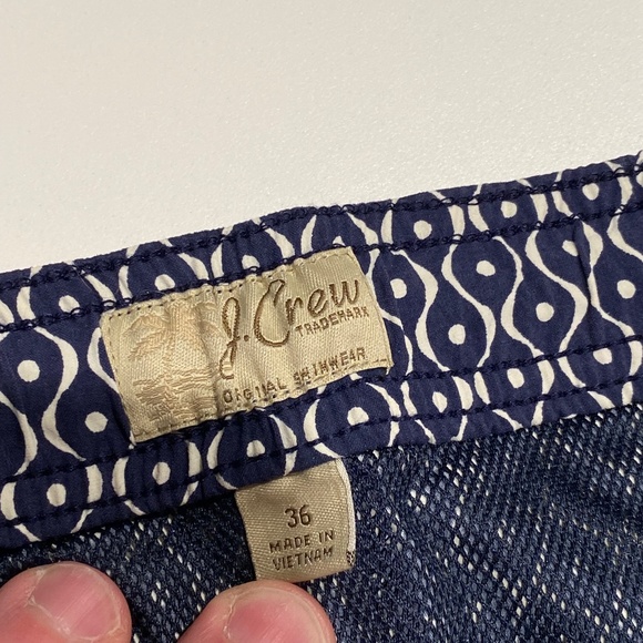 New Never Worn J. Crew 7" Stretch Bathing Suite in Blue - Picture 2 of 3